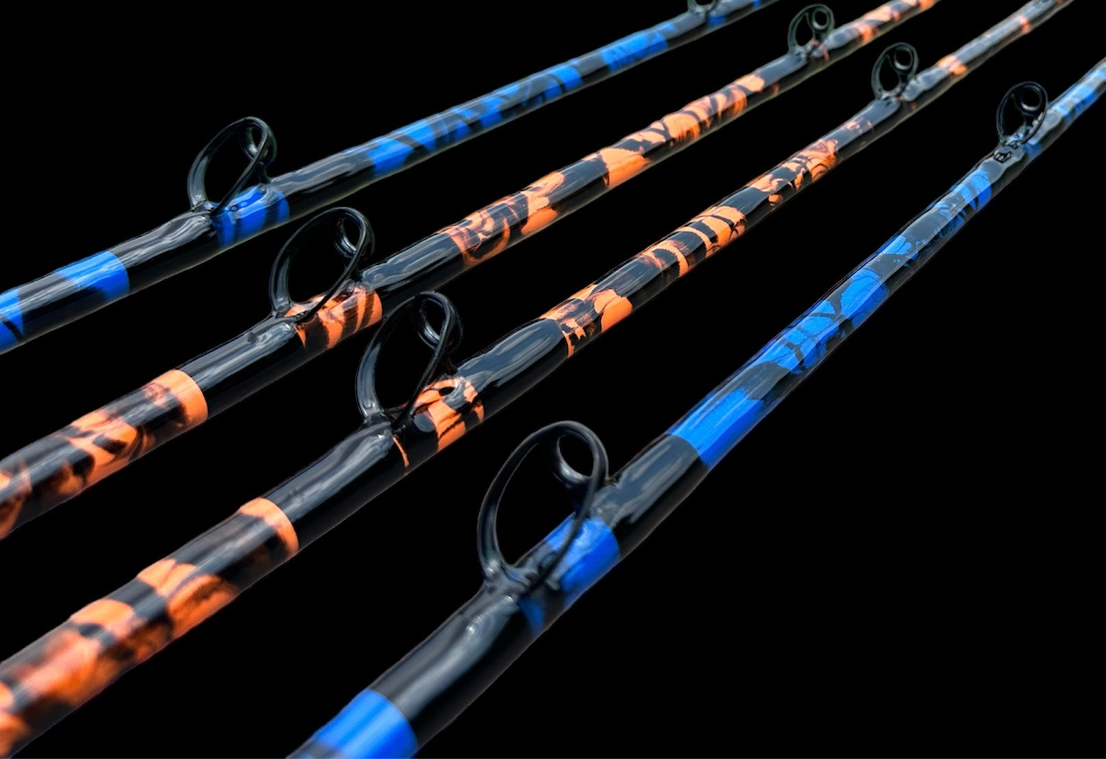 custom surf fishing rods Elite - 8'8'' Medium Durable rubber butt caps with aluminum mount rings They are entirely hand made including Toadfish Surf Rods - 10'6"